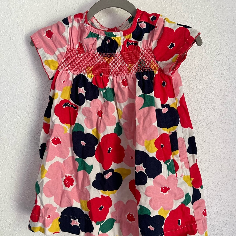 Mini Boden Smocked Floral Dress